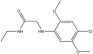 2-[(4-chloro-2,5-dimethoxyphenyl)amino]-N-ethylacetamide Struktur