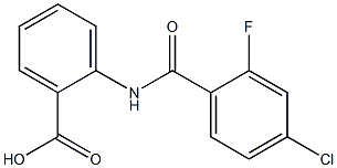 2-[(4-chloro-2-fluorobenzene)(methyl)amido]benzoic acid Struktur