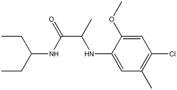 2-[(4-chloro-2-methoxy-5-methylphenyl)amino]-N-(pentan-3-yl)propanamide Struktur