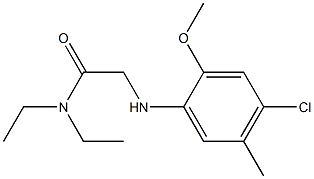 2-[(4-chloro-2-methoxy-5-methylphenyl)amino]-N,N-diethylacetamide Struktur