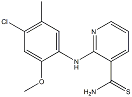 2-[(4-chloro-2-methoxy-5-methylphenyl)amino]pyridine-3-carbothioamide Struktur