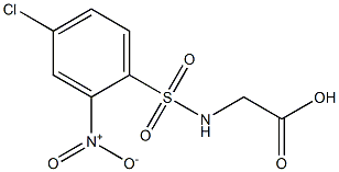 2-[(4-chloro-2-nitrobenzene)sulfonamido]acetic acid Struktur