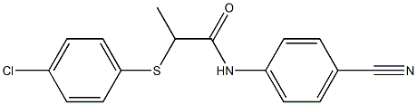 2-[(4-chlorophenyl)sulfanyl]-N-(4-cyanophenyl)propanamide Struktur