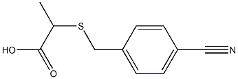 2-[(4-cyanobenzyl)thio]propanoic acid Struktur