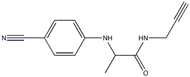 2-[(4-cyanophenyl)amino]-N-(prop-2-yn-1-yl)propanamide Struktur