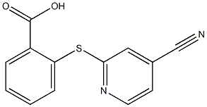 2-[(4-cyanopyridin-2-yl)thio]benzoic acid Struktur