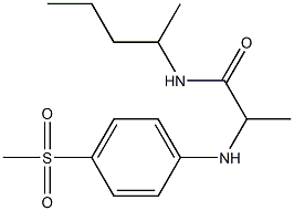 2-[(4-methanesulfonylphenyl)amino]-N-(pentan-2-yl)propanamide Struktur