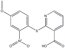 2-[(4-methoxy-2-nitrophenyl)sulfanyl]pyridine-3-carboxylic acid Struktur