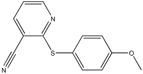 2-[(4-methoxyphenyl)sulfanyl]pyridine-3-carbonitrile Struktur