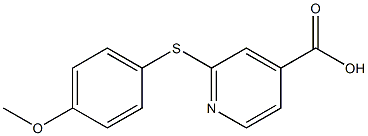 2-[(4-methoxyphenyl)sulfanyl]pyridine-4-carboxylic acid Struktur