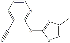 2-[(4-methyl-1,3-thiazol-2-yl)sulfanyl]pyridine-3-carbonitrile Struktur