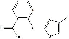 2-[(4-methyl-1,3-thiazol-2-yl)thio]nicotinic acid Struktur