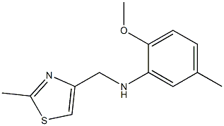 2-methoxy-5-methyl-N-[(2-methyl-1,3-thiazol-4-yl)methyl]aniline Struktur