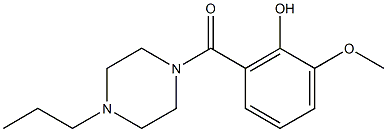 2-methoxy-6-[(4-propylpiperazin-1-yl)carbonyl]phenol Struktur