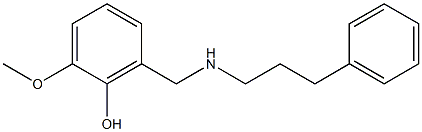 2-methoxy-6-{[(3-phenylpropyl)amino]methyl}phenol Struktur