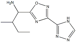 2-methyl-1-[3-(4H-1,2,4-triazol-3-yl)-1,2,4-oxadiazol-5-yl]butan-1-amine Struktur