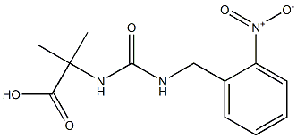 2-methyl-2-({[(2-nitrophenyl)methyl]carbamoyl}amino)propanoic acid Struktur