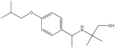 2-methyl-2-({1-[4-(2-methylpropoxy)phenyl]ethyl}amino)propan-1-ol Struktur