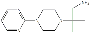 2-methyl-2-(4-pyrimidin-2-ylpiperazin-1-yl)propan-1-amine Struktur