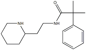 2-methyl-2-phenyl-N-(2-piperidin-2-ylethyl)propanamide Struktur