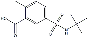 2-methyl-5-[(2-methylbutan-2-yl)sulfamoyl]benzoic acid Struktur