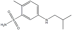 2-methyl-5-[(2-methylpropyl)amino]benzene-1-sulfonamide Struktur