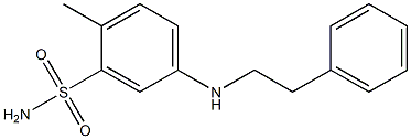 2-methyl-5-[(2-phenylethyl)amino]benzene-1-sulfonamide Struktur