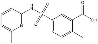 2-methyl-5-[(6-methylpyridin-2-yl)sulfamoyl]benzoic acid Struktur