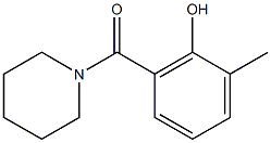 2-methyl-6-(piperidin-1-ylcarbonyl)phenol Struktur