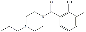 2-methyl-6-[(4-propylpiperazin-1-yl)carbonyl]phenol Struktur