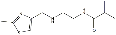 2-methyl-N-(2-{[(2-methyl-1,3-thiazol-4-yl)methyl]amino}ethyl)propanamide Struktur