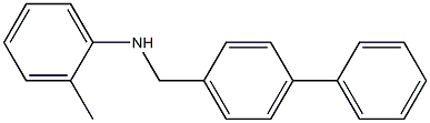 2-methyl-N-[(4-phenylphenyl)methyl]aniline Struktur