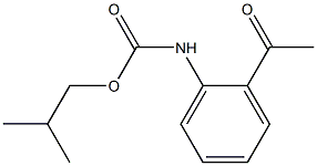 2-methylpropyl N-(2-acetylphenyl)carbamate Struktur