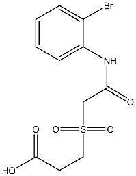 3-({[(2-bromophenyl)carbamoyl]methane}sulfonyl)propanoic acid Struktur