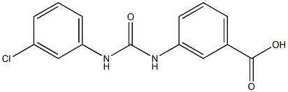 3-({[(3-chlorophenyl)amino]carbonyl}amino)benzoic acid Struktur