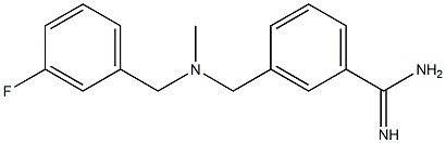 3-({[(3-fluorophenyl)methyl](methyl)amino}methyl)benzene-1-carboximidamide Struktur