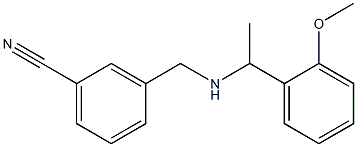 3-({[1-(2-methoxyphenyl)ethyl]amino}methyl)benzonitrile Struktur