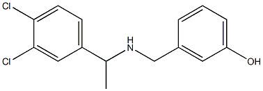 3-({[1-(3,4-dichlorophenyl)ethyl]amino}methyl)phenol Struktur