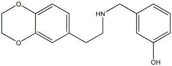 3-({[2-(2,3-dihydro-1,4-benzodioxin-6-yl)ethyl]amino}methyl)phenol Struktur