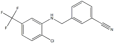 3-({[2-chloro-5-(trifluoromethyl)phenyl]amino}methyl)benzonitrile Struktur