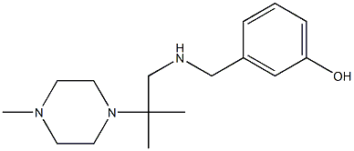 3-({[2-methyl-2-(4-methylpiperazin-1-yl)propyl]amino}methyl)phenol Struktur