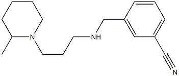 3-({[3-(2-methylpiperidin-1-yl)propyl]amino}methyl)benzonitrile Struktur