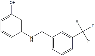 3-({[3-(trifluoromethyl)phenyl]methyl}amino)phenol Struktur