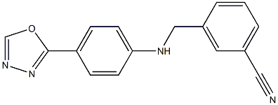 3-({[4-(1,3,4-oxadiazol-2-yl)phenyl]amino}methyl)benzonitrile Struktur