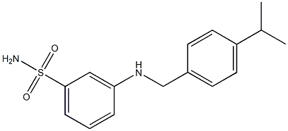 3-({[4-(propan-2-yl)phenyl]methyl}amino)benzene-1-sulfonamide Struktur