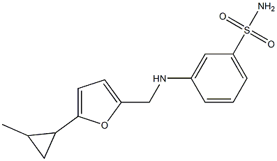 3-({[5-(2-methylcyclopropyl)furan-2-yl]methyl}amino)benzene-1-sulfonamide Struktur