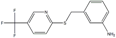 3-({[5-(trifluoromethyl)pyridin-2-yl]sulfanyl}methyl)aniline Struktur