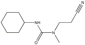 3-(2-cyanoethyl)-1-cyclohexyl-3-methylurea Struktur