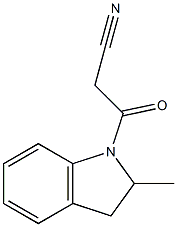 3-(2-methyl-2,3-dihydro-1H-indol-1-yl)-3-oxopropanenitrile Struktur