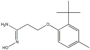 3-(2-tert-butyl-4-methylphenoxy)-N'-hydroxypropanimidamide Struktur